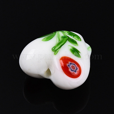 Бусины из стекла миллефиори ручной работы с неровностями LAMP-N024-42F-1