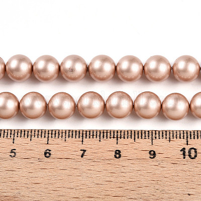 Выпечка из окрашенного перламутрового стекла жемчужные бусинки HY-N002-8mm-C02-1