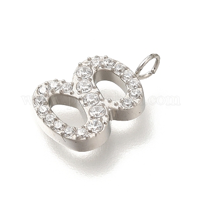 Подвески из нержавеющей стали 304 с микропаве из кубического циркония STAS-H228-01P-08-1