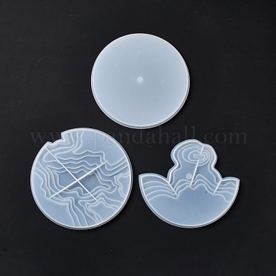 Wholesale DIY Island Scenery Clock Silicone Molds 