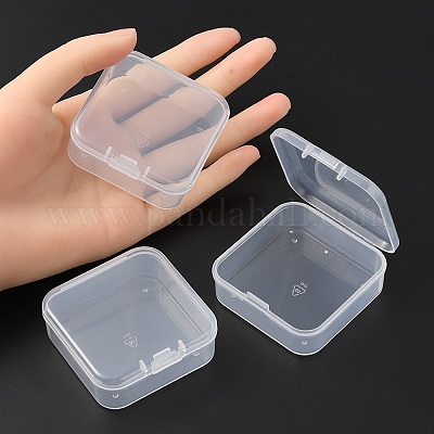 12шт квадратный пластиковый органайзер контейнеры для хранения бусин CON-YW0001-35-1