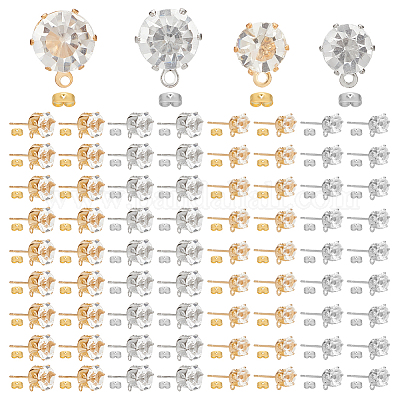 120 шт. 4 шт. фурнитура для сережек-гвоздиков из железа DIY-OC0010-07-1
