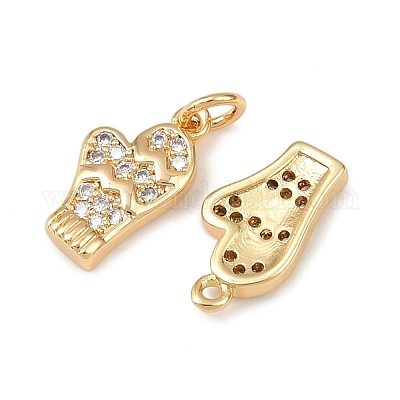 Латунные микро проложить кубического циркония подвески KK-L255-18G-06-1