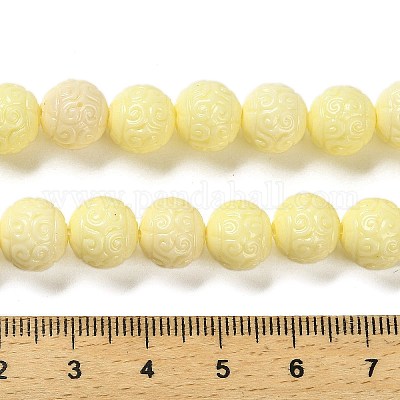 Perles sculptées en corail synthétique&nbsp;CORA-D034-03A-1