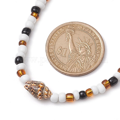 Ожерелья из натуральных ракушек для женщин NJEW-JN04803-1