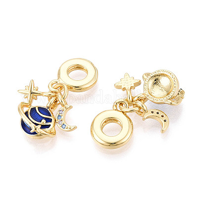 Латунь микропейв кубический цирконий европейские подвески с подвесками KK-N271-13G-1