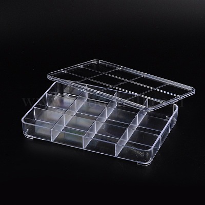 All In One Acrylic Clear Storage Containers with Lids for Beads