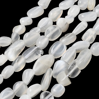 Натуральный белый лунный камень бисер пряди G-P601-A18-02-1