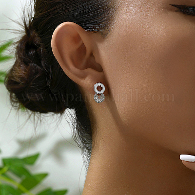 Элегантные серебряные серьги с цирконием для повседневной женской одежды NS7636-1