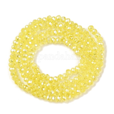 Стеклянные бусины с гальваническим покрытием  EGLA-A044-T1mm-A29-1