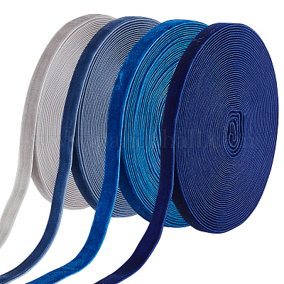 4 рулон 4-х цветных односторонних бархатных лент SRIB-AR0001-18-1