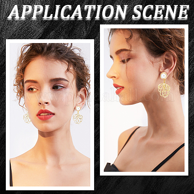 10 шт. латунные серьги-гвоздики KK-BBC0011-38-1