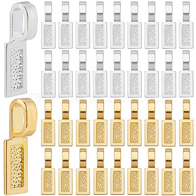 100 шт. 2-цветные плоские клеевые скобы из сплава в тибетском стиле FIND-SP0001-90-1