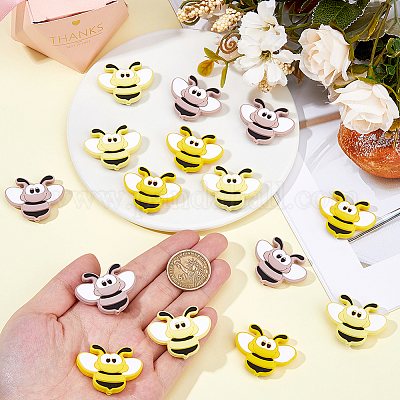 15шт 3 цвета силиконовые бусины SIL-HS0001-01-1