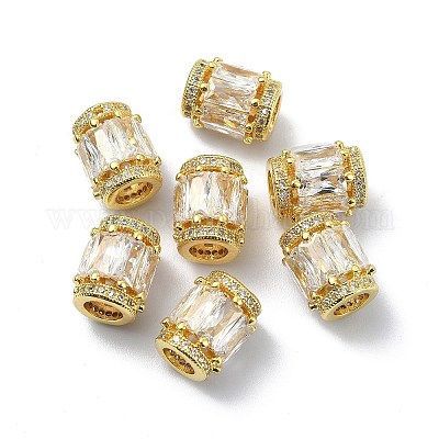 Латунные горный хрусталь Европейский бисером KK-P232-16G-1