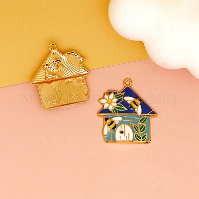 Подвески из эмали и сплава&nbsp;PW-WGEC5E2-01-1