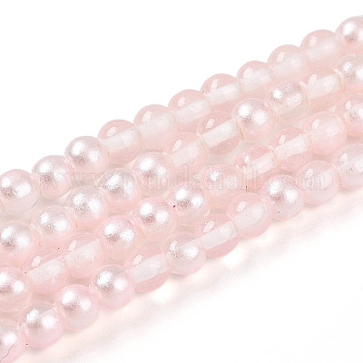 Запекание окрашенные прозрачные стеклянные бусины нити X1-DGLA-N011-4mm-03-1