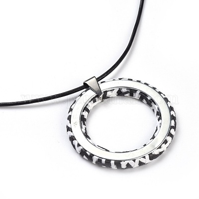 Ожерелья с подвесками из рафии NJEW-JN02359-02-1