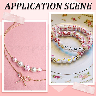 3 стиль печатных фарфоровых бусин ручной работы PORC-SP0001-08-1