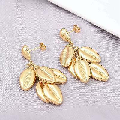 Серьги-гвоздики из нержавеющей стали 304 EJEW-P325-05E-G-1