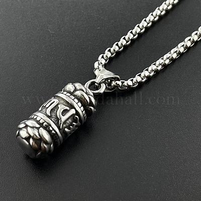 Винтажные ретро-кулоны из нержавеющей стали 304 с мантрой в виде шести слов CW8967-1