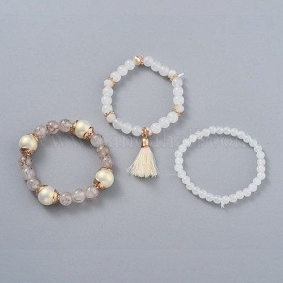 Комплекты многослойных эластичных браслетов BJEW-H533-01E-1