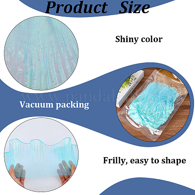 10 ярд прозрачного полиэстерового кружева с плиссировкой OCOR-GF0004-74A-1