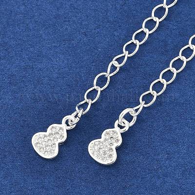 Латунные микро-паве кубические цирконии заканчиваются цепочками KK-U043-05S-1