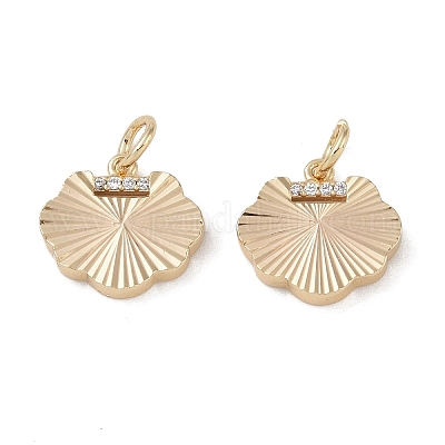 Подвески из латуни и прозрачного циркония KK-G497-20G-1