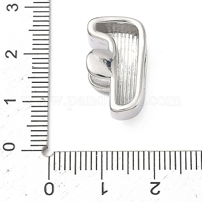 Латунные бусины с инициалами&nbsp;KK-B167-27P-01F-1