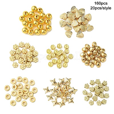 160шт 8 стиля пластиковые бусины ccb CCB-YW0001-35-1