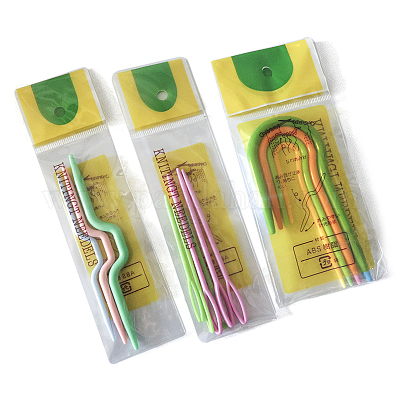 13Pcs ABS Plastic Knitting Sewing Needles, Curved Crochet & U-shaped Large  Eye Needle DIY for Manual Scarf Sweater Twist Weaving Tool, Mixed Color