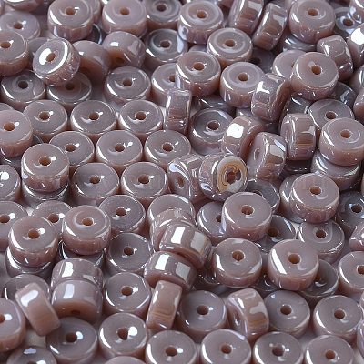 Непрозрачные цвета блестящие стеклянные бусины SEED-E001-P3x6mm-A01-1