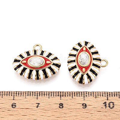 Подвески из нержавеющей стали 304 с кристаллами паве и эмалью STAS-T068-32B-1