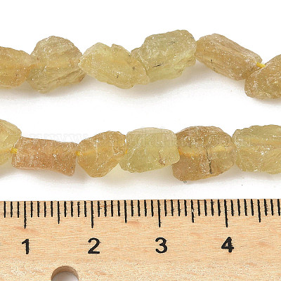 Необработанные грубые натуральные желтые апатитовые бусины нити G-M453-C10-1
