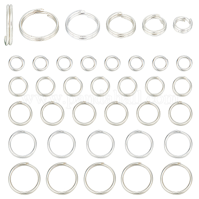 40 шт. 5 стиля 925 разъемных соединительных кольца из стерлингового серебра STER-GO0001-08-1