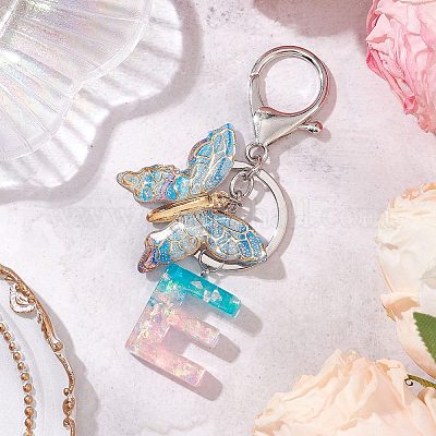 Брелок в форме бабочки из смолы и акрила KEYC-JKC01067-05-1