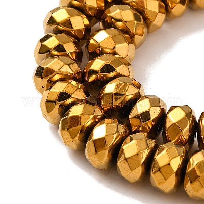 Гальванизировать немагнитных синтетический гематит бисер пряди G-J160-E-02-1