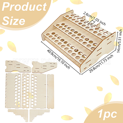 Съемная деревянная полка для демонстрации красок AJEW-WH0518-74-1