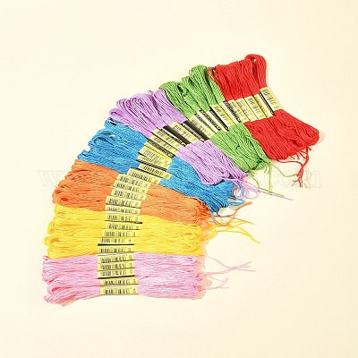 7 комплект 7-х цветных хлопковых ниток для вязания крючком OCOR-FS0001-02B-1
