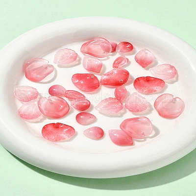 120 шт. 6 вида прозрачных стеклянных бусин-лепестков DGLA-FS0001-16-1