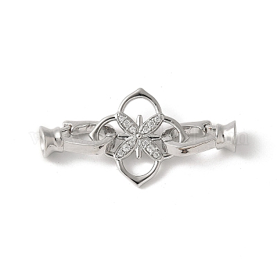 Проложить латунный прозрачный кубический цирконий над застежками KK-M320-03P-1