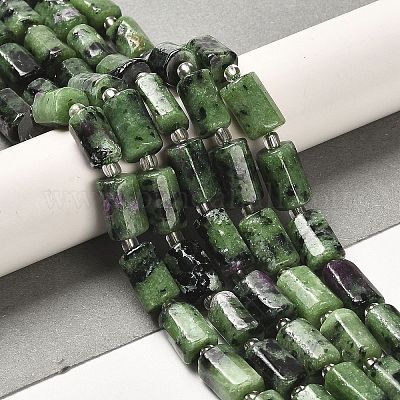 Натуральный рубин в цоизита бусин пряди G-N327-06-02-1