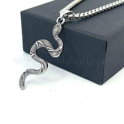 Винтажная подвеска в виде змеи из нержавеющей стали ожерелья для женщин и мужчин NZ9058-1