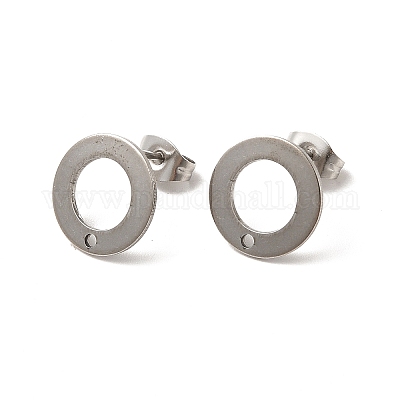 Фурнитура для сережек-гвоздиков из нержавеющей стали 201 STAS-D244-23P-1