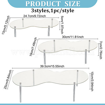 3 комплект из 3 акриловых подставок для кексов ODIS-FG0001-71-1