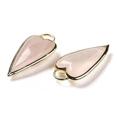 Природного розового кварца подвески G-K347-01G-10-1