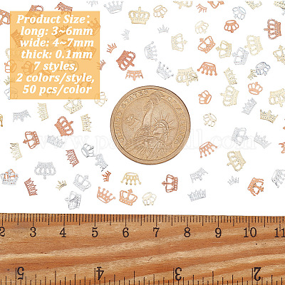 700шт 14 латунных кабошона MRMJ-OC0003-33-1