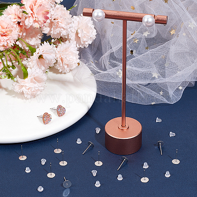 1600 шт. 2 стиля 304 нержавеющая сталь плоская круглая пустая фурнитура для сережек-гвоздиков FIND-BBC0003-53A-1