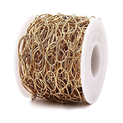 10м ионное покрытие (ip) овальные звенья цепи из нержавеющей стали 304 CHS-T006-01G-1